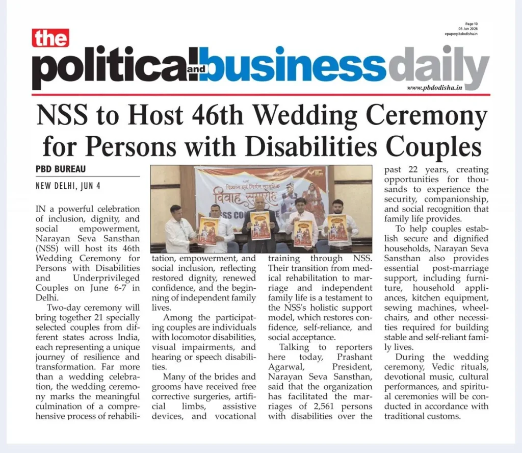 Mass wedding ceremony for differently-abled couples